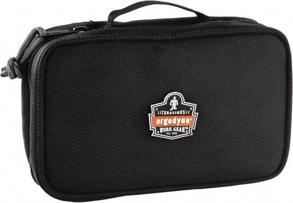 Ergodyne - 1 Pocket Black Polyester Tool Bag - 7-1/2" Wide x 4-1/2" Deep x 3" High - Exact Industrial Supply