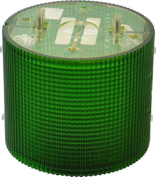 Federal Signal Corp - Incandescent Lamp, Green, Flashing and Steady, Stackable Tower Light Module - 120 VAC, 0.13 Amp, 1 NEMA Rated, Base Mount - Exact Industrial Supply
