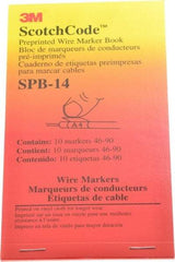 3M - 450 Label, 1.37 Inch Long x 0.22 Inch Wide x 1/4mm Thick, Numeric Vinyl Film Book - Black Legend, White Background, 39.2 to 100.4°F, Self Adhesive - Exact Industrial Supply