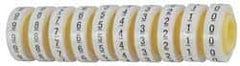 3M - 8' Long x 0.215" Wide, Polyester Film, Preprinted Tape Refills - White Background, Self Adhesive, Characters 0 to 9 - Exact Industrial Supply