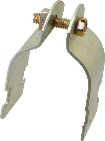 Thomas & Betts - 1-1/2" Pipe, 14 Gauge" Pipe or Tube Clamp - Gold Galvanized, 1,000 Lb Capacity - Exact Industrial Supply