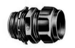 Thomas & Betts - 3-1/2" Trade, Die Cast Zinc Compression Straight EMT Conduit Connector - Noninsulated - Exact Industrial Supply