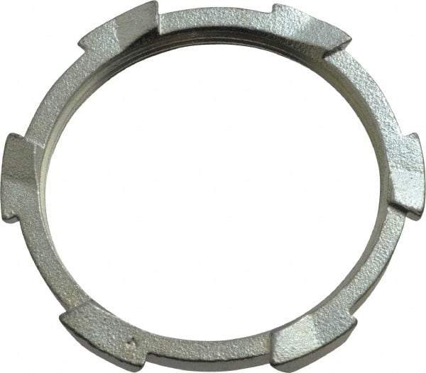 Thomas & Betts - 3" Trade, Malleable Iron Threaded Rigid/Intermediate (IMC) Conduit Locknut - Noninsulated - Exact Industrial Supply