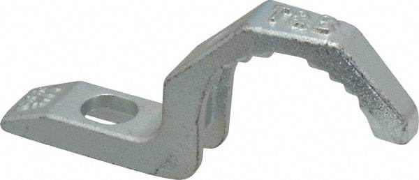 Thomas & Betts - 1-1/4" Pipe, Steel, Hot Dipped Galvanized" Pipe or Conduit Strap - 3/8" Bolt, 1 Mounting Hole - Exact Industrial Supply