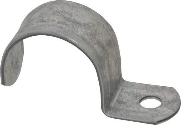 Thomas & Betts - 1-1/2" Pipe, Steel, Zinc Plated" Pipe or Conduit Strap - 1 Mounting Hole - Exact Industrial Supply