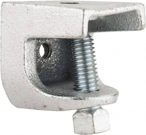 Thomas & Betts - 1" Max Flange Thickness, 3/8-16" Rod Standard Beam Clamp - 1,300 Lb Capacity, Malleable Iron - Exact Industrial Supply