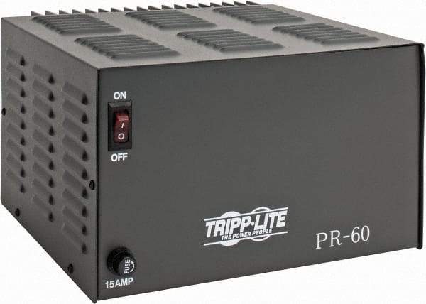 Tripp-Lite - 250, 300 Watt, 60 Amp, 120 VAC Input, 13.8 VDC Output, Power Supply - 10-1/2 Inch Wide x 11-1/2 Inch Deep x 6-3/4 Inch High, 32 to 104°F, Red LED Display - Exact Industrial Supply