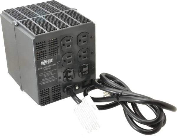 Tripp-Lite - 6 Outlets, 140 Volt Max Input, 2,400 VA, Portable Power Conditioner - 120 VAC Output, 6 Inch Wide x 7 Inch High x 9-1/2 Inch Deep - Exact Industrial Supply
