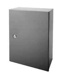 Wiegmann - Steel Standard Enclosure Hinge Flat Cover - NEMA 4, 12, 13, 24" Wide x 36" High x 8" Deep, Dirt-tight, Dust-tight, Oiltight & Watertight - Exact Industrial Supply