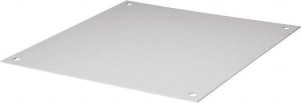 Wiegmann - 17" OAW x 17" OAH Powder Coat Finish Electrical Enclosure Back Panel - 20" x 20" Box, 14 Gauge Steel, Use with B202007CH/B202009CH/LOH202008/N12202006/N12202008/N12202010/RHC202008/WA202006FM - Exact Industrial Supply