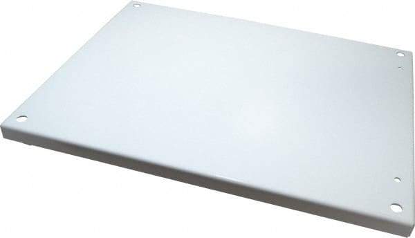 Wiegmann - 17" OAW x 21" OAH Powder Coat Finish Electrical Enclosure Back Panel - 24" x 20" Box, 14 Gauge Steel, Use with B242007CH/B242009CH/LOH242008/N12202406/N12202408/N12242006/N12242008/N12242010/N12242012/N12242016/RHC242008 - Exact Industrial Supply