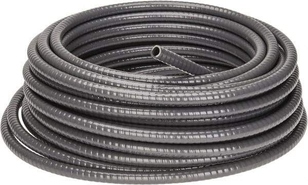 Thomas & Betts - 3/8" Trade Size, 100' Long, Flexible Liquidtight Conduit - PVC, 0.489" ID, Gray - Exact Industrial Supply