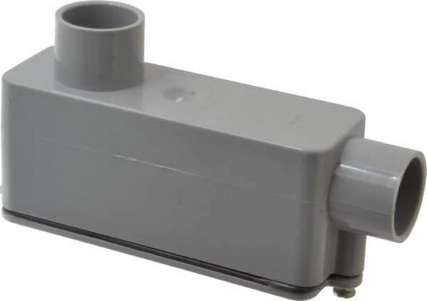 Thomas & Betts - LB Body, 3/4" Trade, IMC, Rigid PVC Conduit Body - Oval, 6-9/32" OAL, 12 cc Capacity - Exact Industrial Supply