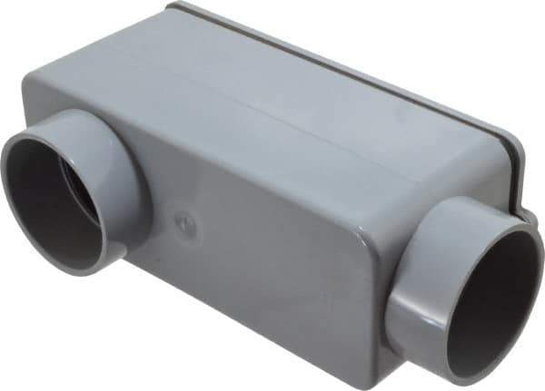 Thomas & Betts - LB Body, 2" Trade, IMC, Rigid PVC Conduit Body - Oval, 9-31/32" OAL, 63 cc Capacity - Exact Industrial Supply