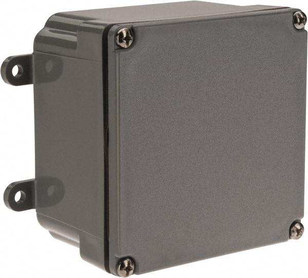 Thomas & Betts - PVC Junction Box Enclosure Screw Flat Cover - NEMA 4, 4X, 6P, 4" Wide x 4" High x 2" Deep, Corrosion Resistant - Exact Industrial Supply