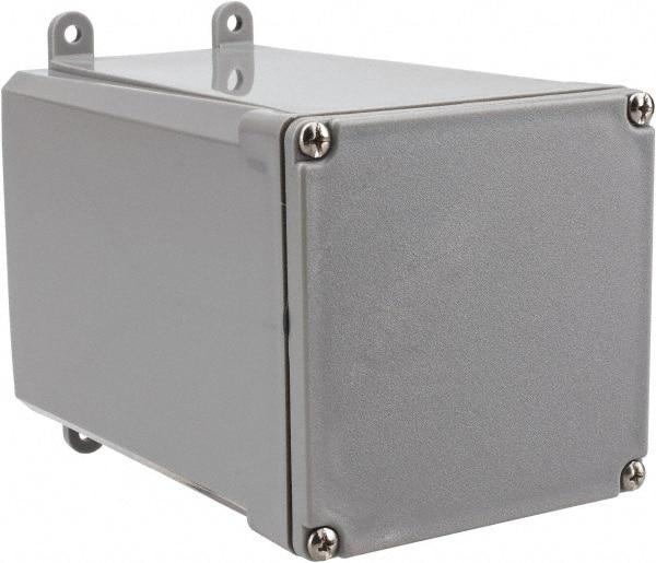 Thomas & Betts - PVC Junction Box Enclosure Screw Flat Cover - NEMA 4, 4X, 6P, 4" Wide x 4" High x 6" Deep, Corrosion Resistant - Exact Industrial Supply