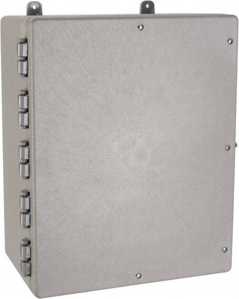 Thomas & Betts - Thermoplastic Standard Enclosure Hinge Flat Cover - NEMA 1, 2, 3, 4, 12, 3S, 3SX, 3X, 4X, 16-1/2" Wide x 20" High x 9-1/2" Deep - Exact Industrial Supply