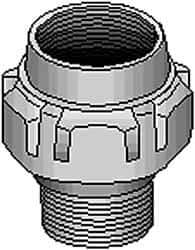 Thomas & Betts - 2-1/2" Trade, Steel Threaded Straight Rigid/Intermediate (IMC) Conduit Male Union - Noninsulated - Exact Industrial Supply