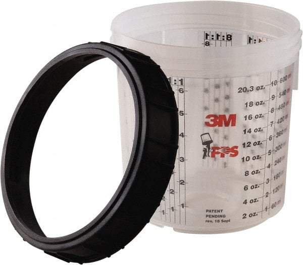3M - Paint Sprayer Cup & Collar - Standard Collar and Cup - Exact Industrial Supply