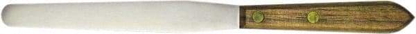 Albion Engineering - 1/2" Wide Spring Blade Stainless Steel Spatula - Flexible, Straight Hardwood Handle, 5" OAL - Exact Industrial Supply