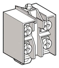 Telemecanique Sensors - 2NO, 3 Amp, Electrical Switch Contact Block - 240 VAC, For Use with ZCD28, ZCKJ8, ZCKJ8D, ZCKL8, ZCKM8, ZCKS8, ZCP28 - Exact Industrial Supply