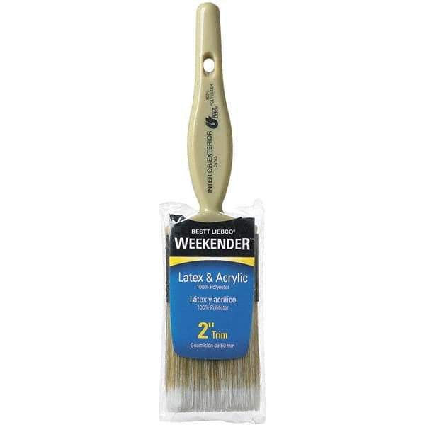 Bestt-Liebco - 2" Flat Synthetic Trim Brush - Wood Kaiser Handle - Exact Industrial Supply