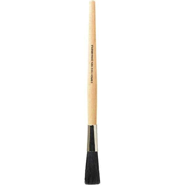 Bestt-Liebco - 1/2" Oval Hog Sash Brush - Wood Sash Handle - Exact Industrial Supply