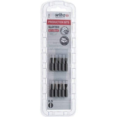 Wiha - Slotted Screwdriver Bits Reversible: NonReversible Blade Width (Inch): 1/4 - Exact Industrial Supply