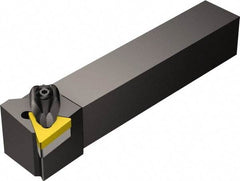 Sandvik Coromant - DTJN, Left Hand Cut, -3° Lead Angle, 1" Shank Height x 1" Shank Width, Negative Rake Indexable Turning Toolholder - 6" OAL, TNMG 16 04 08 Insert Compatibility, Series T-Max P - Exact Industrial Supply