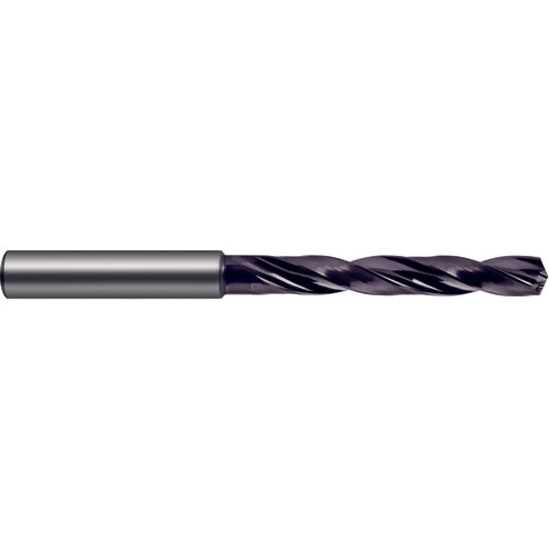 3/8″ Dia. × 10 mm Shank × 61 mm Flute Length × 103 mm OAL, 5xD, 140°, nano-FIREX, 2 Flute, Coolant Thru, Solid Carbide Drill - Exact Industrial Supply