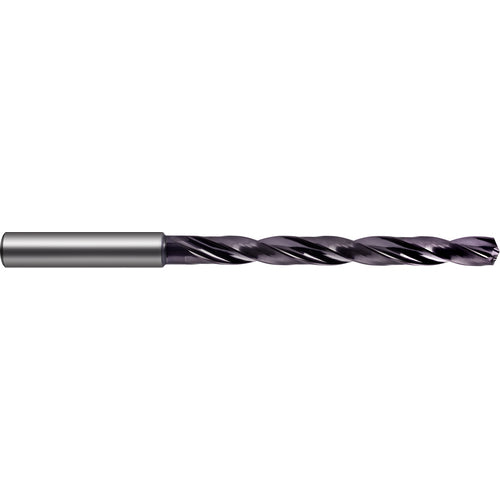 3/8″ Dia. × 10 mm Shank × 95 mm Flute Length × 139 mm OAL, 7xD, 140°, nano-FIREX, 2 Flute, Coolant Thru, Solid Carbide Drill - Exact Industrial Supply