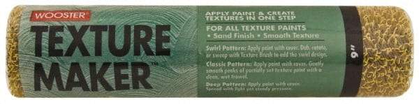 Wooster Brush - 9" Wide Paint General Purpose Roller Cover - Medium to Semi-Rough Texture, Plastic - Exact Industrial Supply