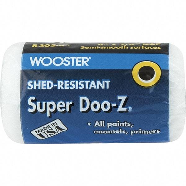 Wooster Brush - 3/8" Nap, 4" Wide Paint Super Trimmer Replacement Cover - Medium Texture, Fiber - Exact Industrial Supply