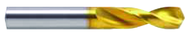 19/64 Dia x 74mm OAL - Powdered Metal-130° Point-Parabolic Screw Machine Drill-TiN - Exact Industrial Supply