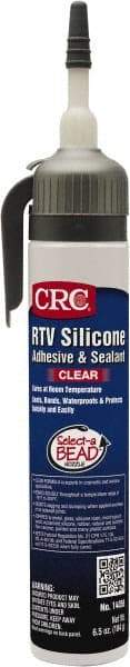 CRC - 8 oz Tube Clear RTV Silicone Gasket Sealant - -76 to 356°F Operating Temp, 24 hr Full Cure Time - Exact Industrial Supply