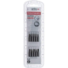 Wiha - Slotted Screwdriver Bits Reversible: NonReversible Blade Width (Inch): 7/32 - Exact Industrial Supply