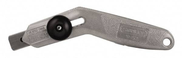 Stanley - Retractable Utility Knife - 2-1/4" Blade, Grey Handle, 3 Blades Included - Exact Industrial Supply