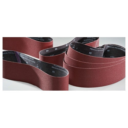 1 1/2″ × 60″-60 Grit - Aluminum Oxide - Resin Waterproof Cloth Belt - Exact Industrial Supply