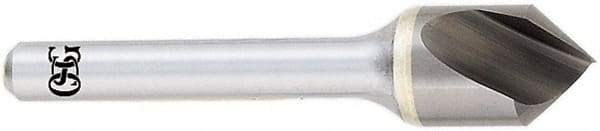 OSG - 3/16" Head Diam, 3/16" Shank Diam, 1 Flute 90° Solid Carbide Countersink - Bright Finish, Single End, Straight Shank, Right Hand Cut - Exact Industrial Supply