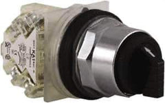 Square D - 30mm Mount Hole, 3 Position, Selector Switch Only - Black, Maintained (MA), Nonilluminated - Exact Industrial Supply