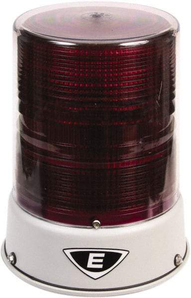 Edwards Signaling - 120 VAC, 4X NEMA Rated, LED, Magenta, Flashing, Steady Light - 65 Flashes per min, 3/4 Inch Pipe, 8-1/4 Inch Diameter, 7-3/4 Inch High, IP66 Ingress Rating, Pipe Mount - Exact Industrial Supply