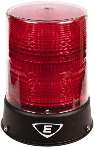 Edwards Signaling - 24 VAC/VDC, 4X NEMA Rated, LED, Red, Flashing, Steady Light - 65 Flashes per min, 3/4 Inch Pipe, 8-1/4 Inch Diameter, 7-3/4 Inch High, IP66 Ingress Rating, Pipe Mount - Exact Industrial Supply