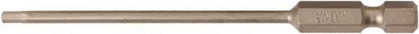 Wiha - 1/4" Hex Bit - 1/4" Hex Drive, 3-1/2" OAL - Exact Industrial Supply