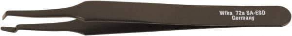 Wiha - 4-23/32" OAL SS-SA ESD Safe Tweezers - Wafer Tip - Exact Industrial Supply