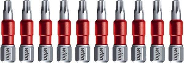 Wiha - T27 Torx Bit - 1/4" Hex Drive, 1-9/64" OAL - Exact Industrial Supply