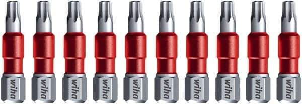 Wiha - T20 Torx Bit - 1/4" Hex Drive, 1-9/64" OAL - Exact Industrial Supply