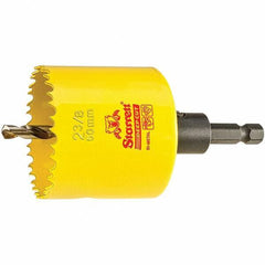 Starrett - 2-3/8" Diam, 2" Cutting Depth, Hole Saw - High Speed Steel Saw, Toothed Edge - Exact Industrial Supply
