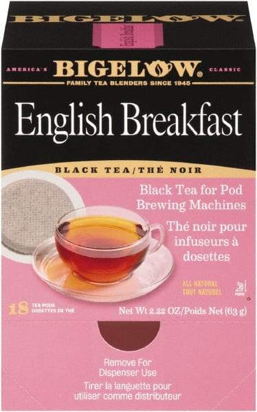 Bigelow - English Breakfast Tea Pods, 1.90 oz, 18/Box - Exact Industrial Supply