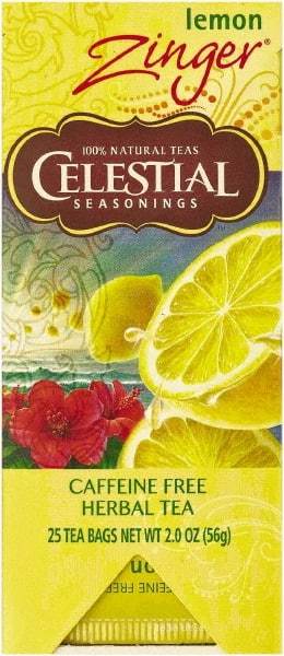 Celestial Seasonings - Tea, Herbal Lemon Zinger, 25/Box - Exact Industrial Supply