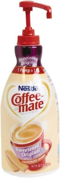 Coffee-Mate - Liquid Coffee Creamer, Sweetened Original, 1500mL Pump Dispenser - Exact Industrial Supply